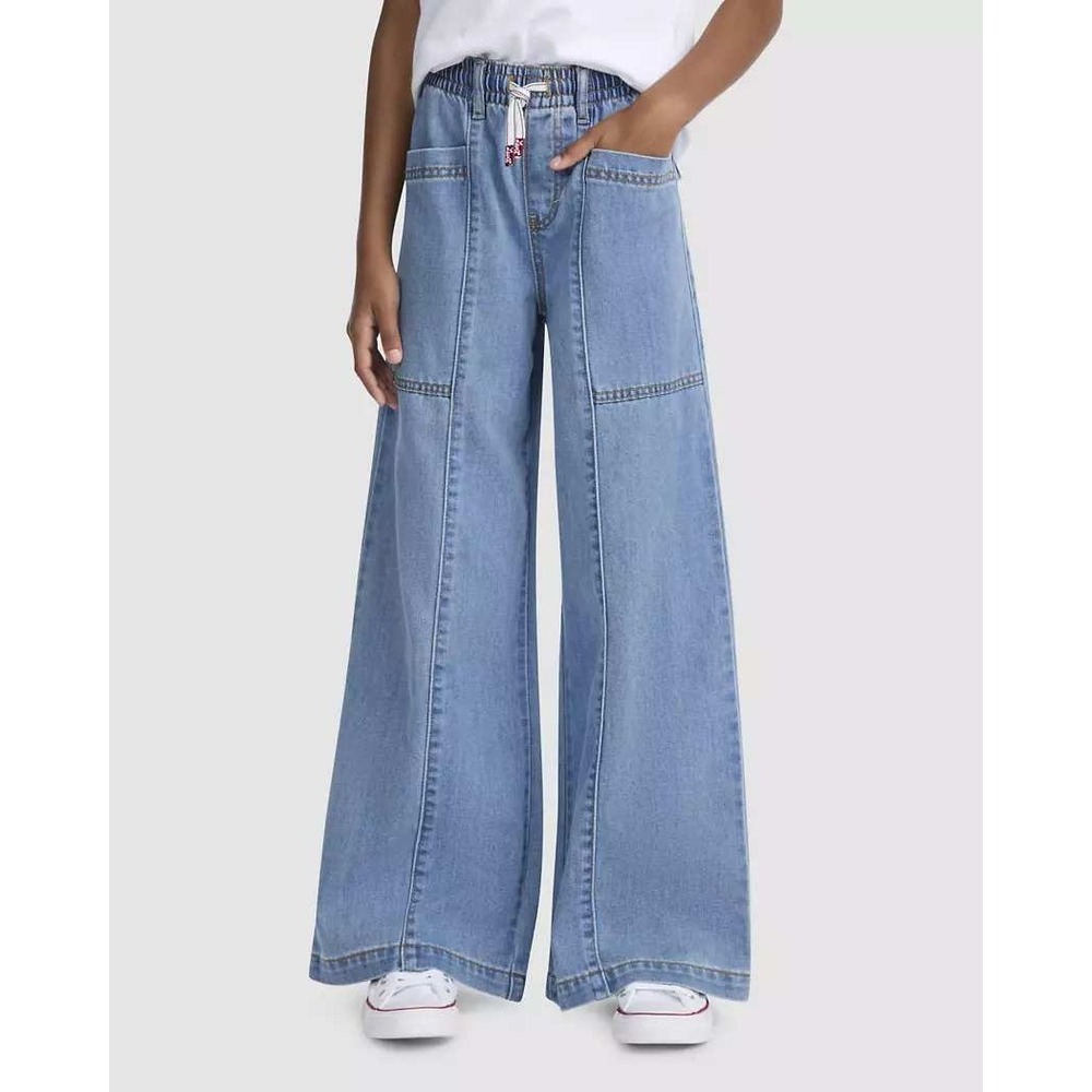 Levi's Girls XL 94 Baggy Wide Leg Jeans Pull On Light Wash Youth 13-15